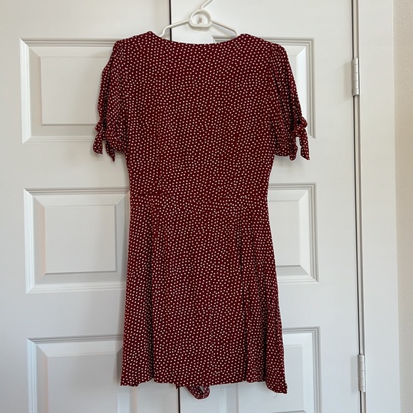 LOFT Red Polka Dot Dress size 4 - Picture 2 of 4